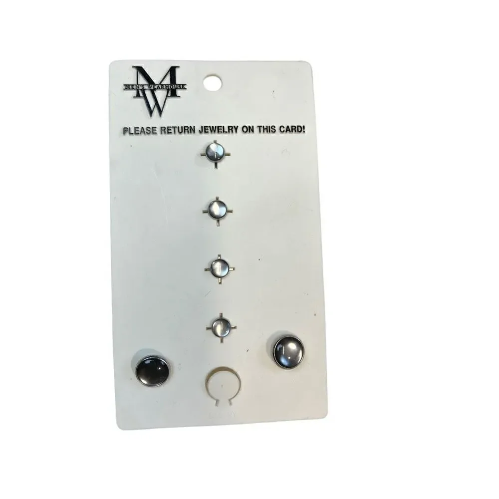 Men's Wearhouse Mens Magnetic Clip-On Non-Pierced Earrings Lot of 2 Jewelry VTG